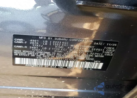 2026 Subaru Forester из США, поврежденный, VIN 4S4SLDA64T3015349